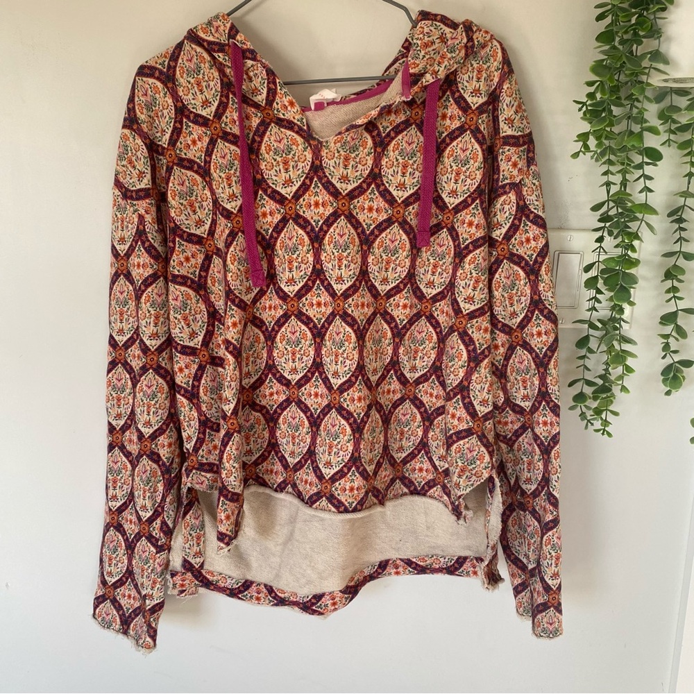 Anthropologie Daily Practice Floral Relaxed Graphic Sweatshirt Size Medium